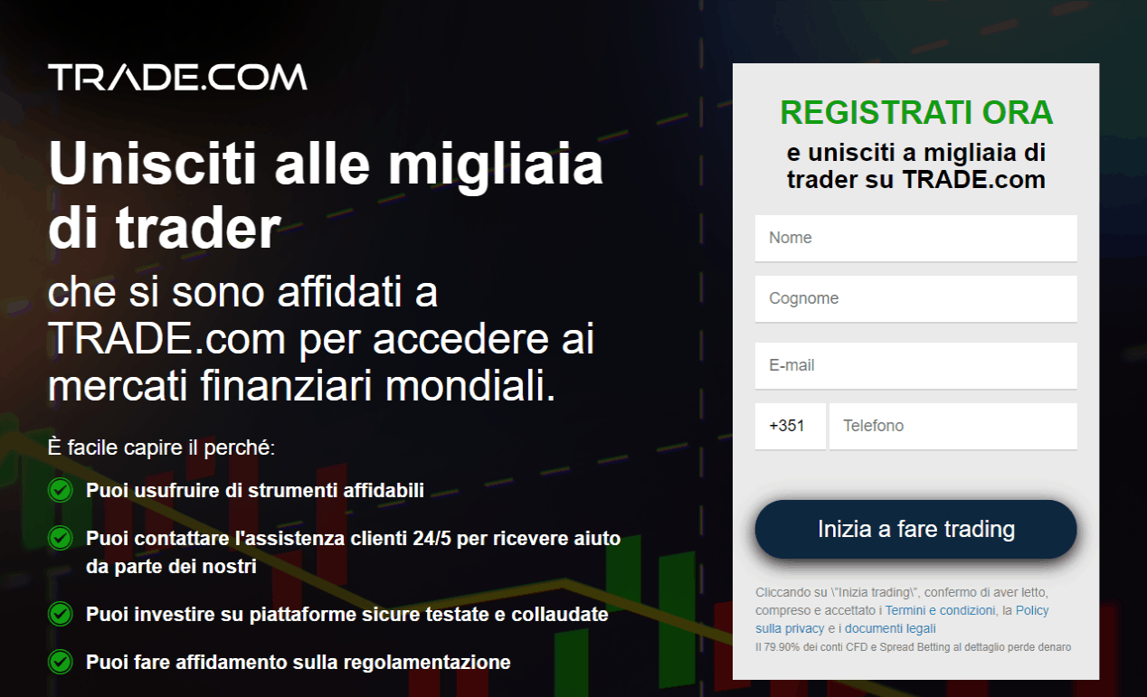 come registrarsi su trade.com