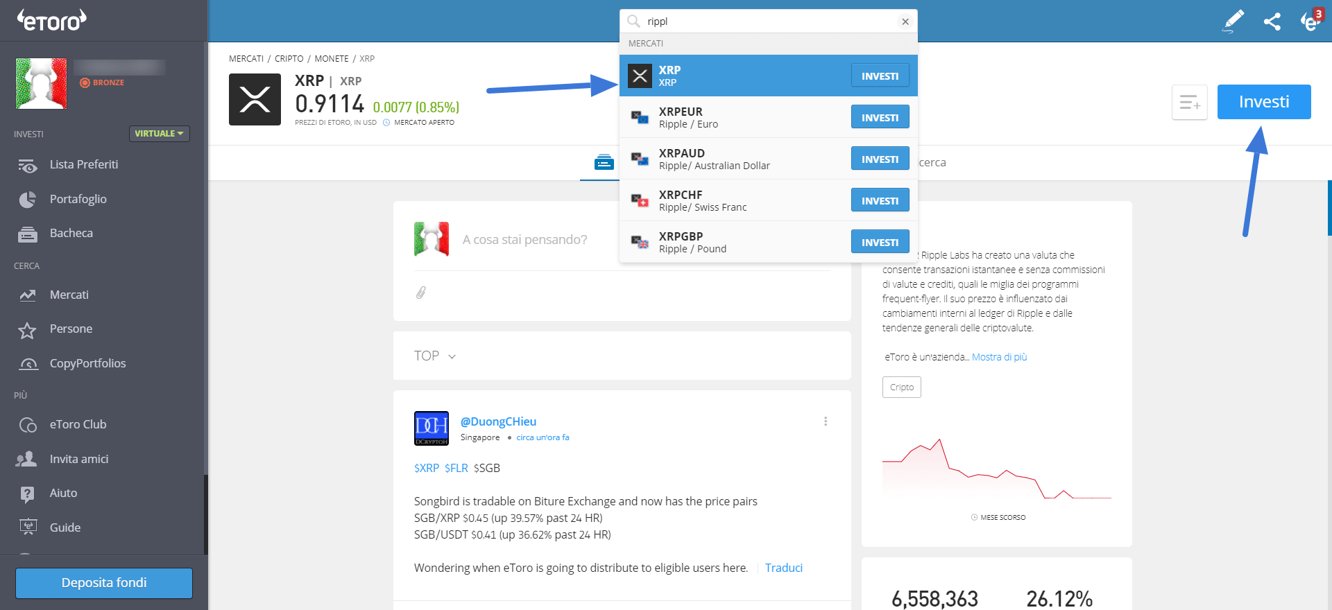 etoro come acquistare ripple 