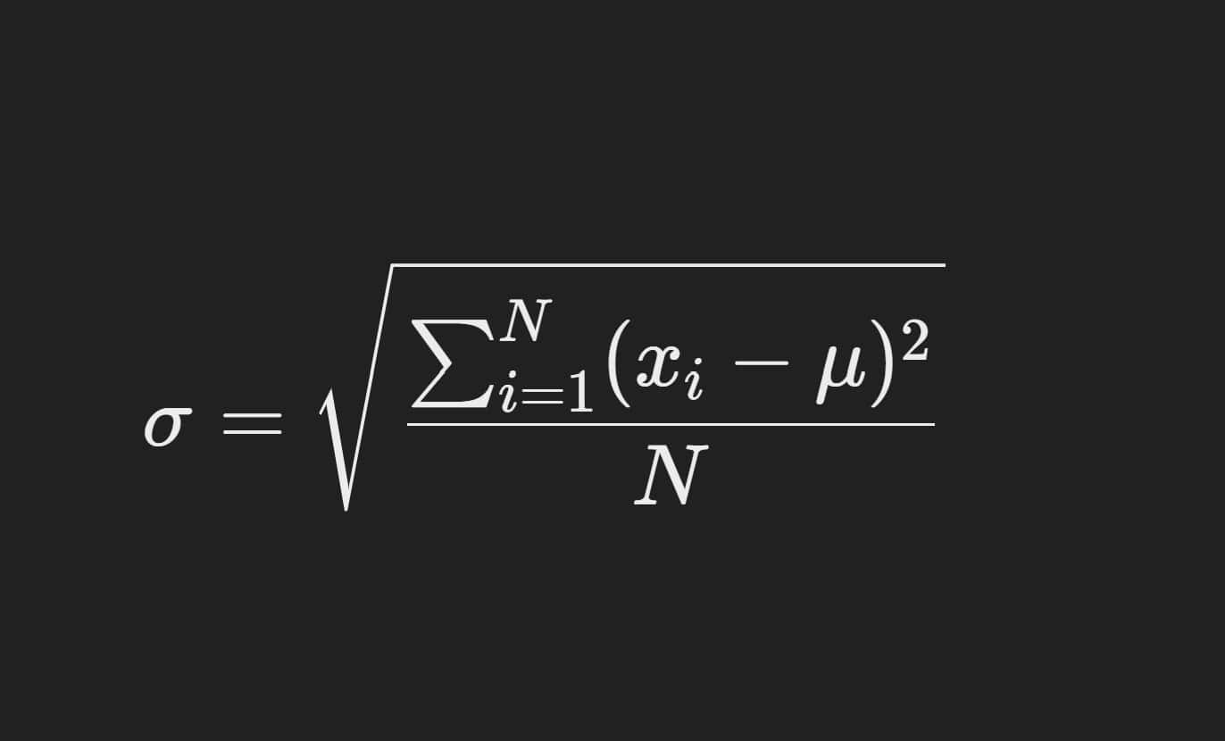 Deviazione Standard formula